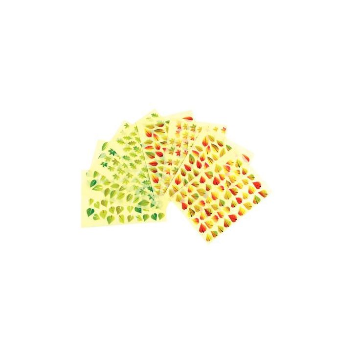 Pochette de 958 gommettes formes feuilles assorties GS28/16 CLEOPATRE