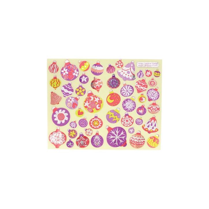 Pochette de 376 gommettes boules de Noël holographique GS33/8 CLEOPATRE