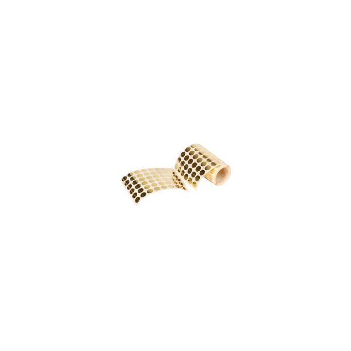 Rouleau de 2832 gommettes adhésives rondes diamètre 15 mm, couleur or 11629 AGIPA