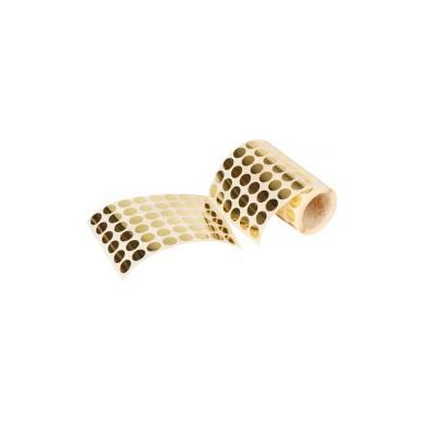 Achetez Rouleau de 2832 gommettes adhésives rondes diamètre 15 mm, couleur or 11629 AGIPA pas cher..