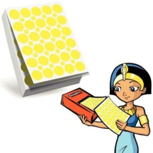 Achetez Recharge pour Ecopack de 3000 gommettes rondes jaune RECH-60R20/JAUNE CLEOPATRE pas cher sur..