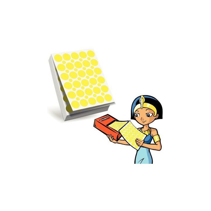 Recharge pour Ecopack de 3000 gommettes rondes jaune RECH-60R20/JAUNE CLEOPATRE