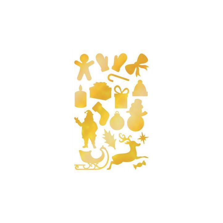 Blister d'environ 590 gommettes de Noël or et argent AE063 O MAILDOR CLAIREFONTAINE