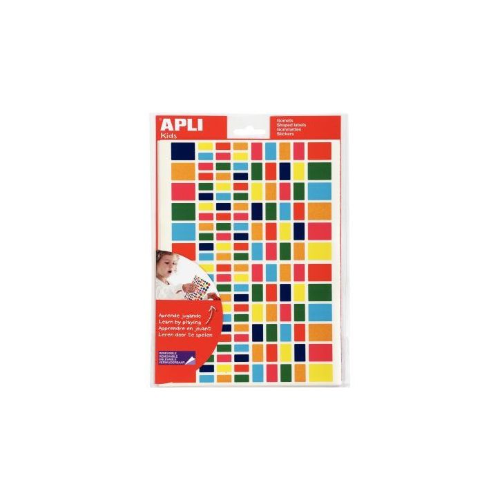 Blister de 2880 gommettes adhésives géométriques rectangle 101635 AGIPA