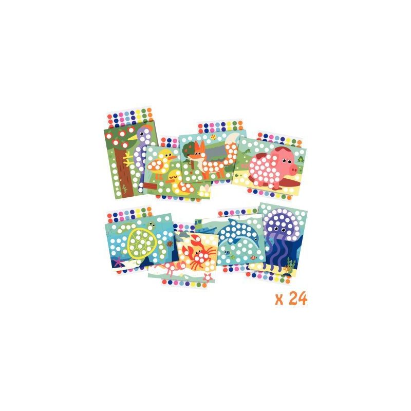 Achetez Pack 24 ateliers gommettes animaux ATEA5ANIMX/24 CLEOPATRE pas cher sur Ma Rentrée Scolaire