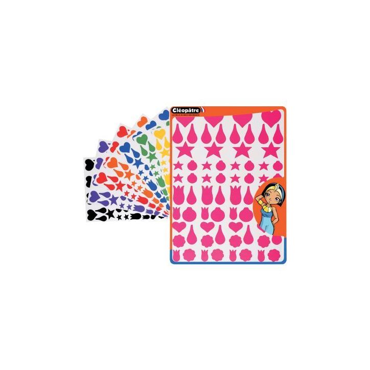 Lot de 16 planches A5 de gommettes diverses GADIV/16 CLEOPATRE