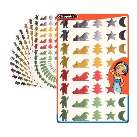 Achetez Sachet de 960 gommettes de Noël métal assorties GAF/960 CLEOPATRE pas cher sur Ma Rentrée..