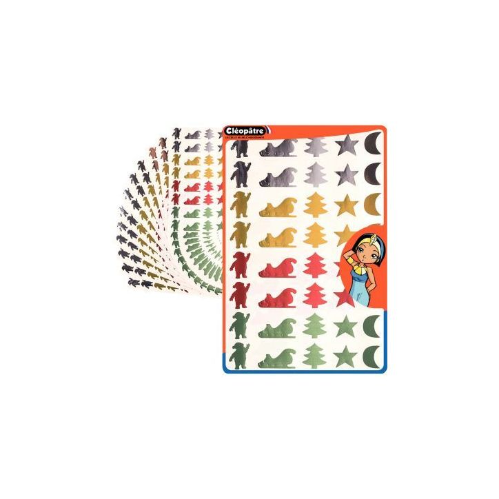 Sachet de 960 gommettes de Noël métal assorties GAF/960 CLEOPATRE
