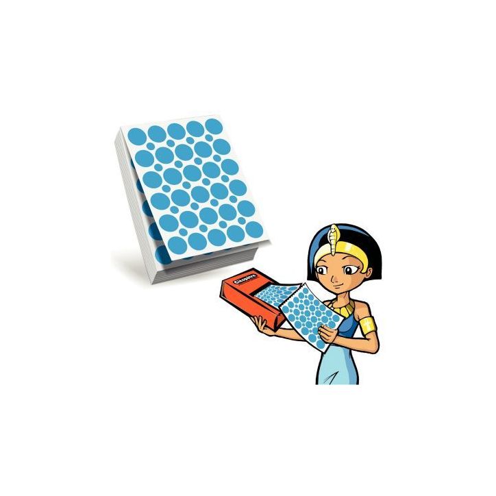 Recharge pour Ecopack de 3000 gommettes rondes bleu RECH-60R20/BLEU CLEOPATRE