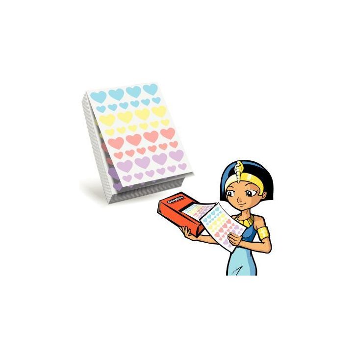 Recharge pour Ecopack de 2400 gommettes coeur assorties RECH-60CO4 CLEOPATRE