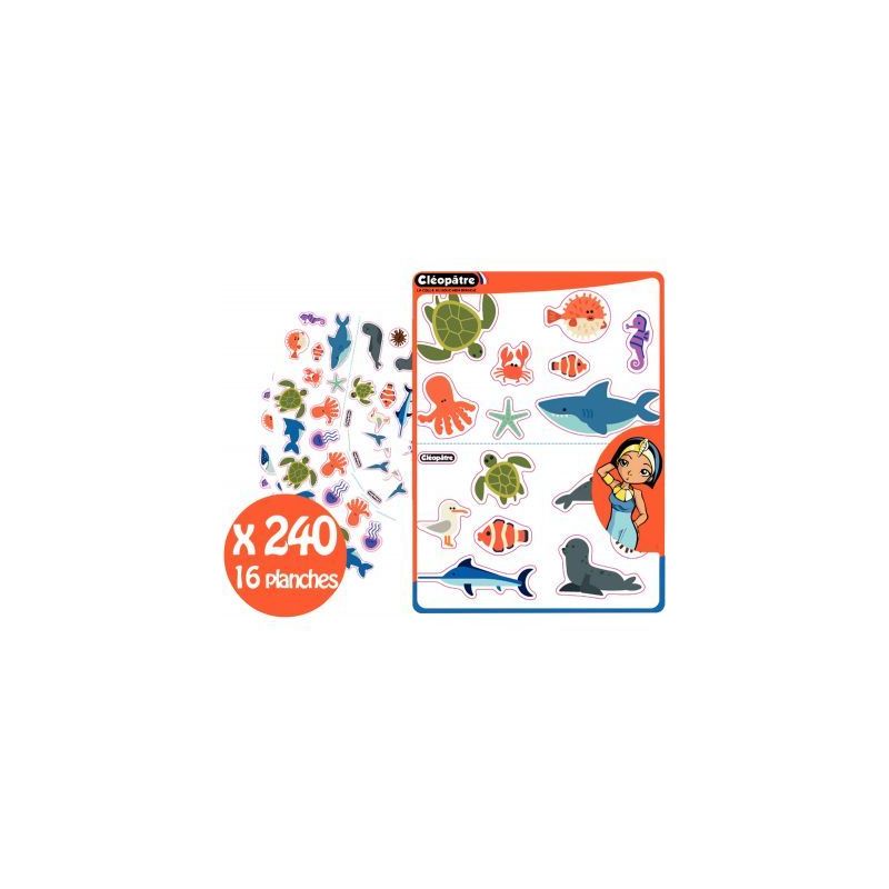 Achetez Pochette de 240 gommettes animaux marins GS35/32 CLEOPATRE pas cher sur Ma Rentrée Scolaire