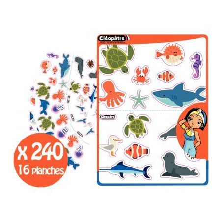 Achetez Pochette de 240 gommettes animaux marins GS35/32 CLEOPATRE pas cher sur Ma Rentrée Scolaire