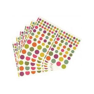 Achetez Pochette de 624 gommettes craft coloris assortis Diam 1 à 2 cm Coloris assortis 6 planches..