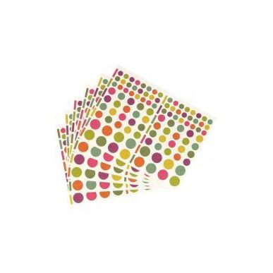 Achetez Pochette de 624 gommettes craft coloris assortis Diam 1 à 2 cm Coloris assortis  6 planches..