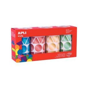 Achetez Lot de 4 rouleaux gommettes géométriques métallisées assorties 19191 AGIPA pas cher sur ..