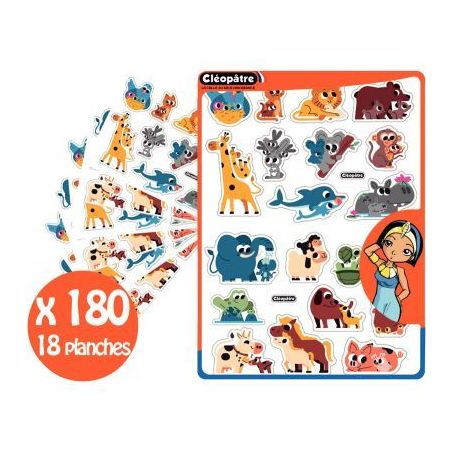 Achetez Pochette de 180 maxi gommettes animaux et leurs bébés GAANIBABY/18 CLEOPATRE pas cher sur ..