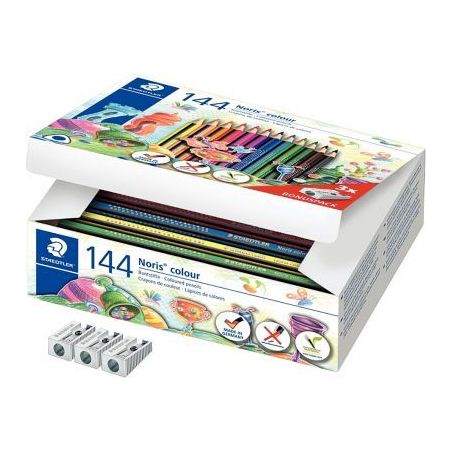 Achetez Classpack de 144 crayons de couleur Noris colour triangulaire 187C144 NORIS STAEDTLER pas ch..