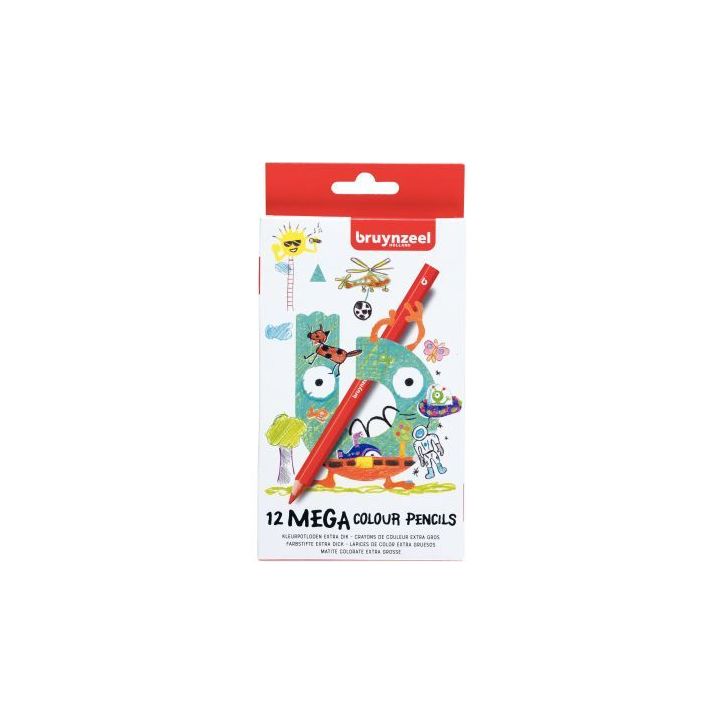 Etui carton de 12 crayons de couleur gros module assortis 60517012