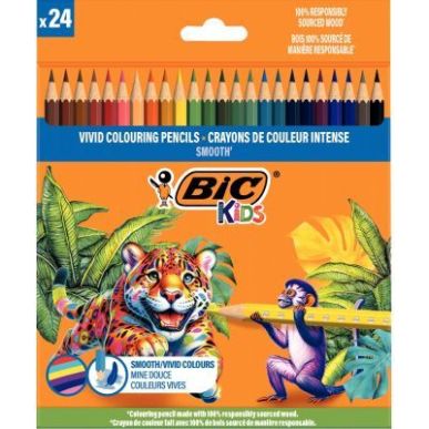 Achetez Etui de 24 crayons de couleur Smooth assortis 525787 BIC pas cher sur Ma Rentrée Scolaire