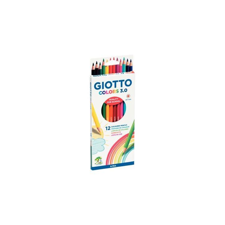 Pochette de 12 crayons de couleur Giotto Colors 3.0 F276600 GIOTTO
