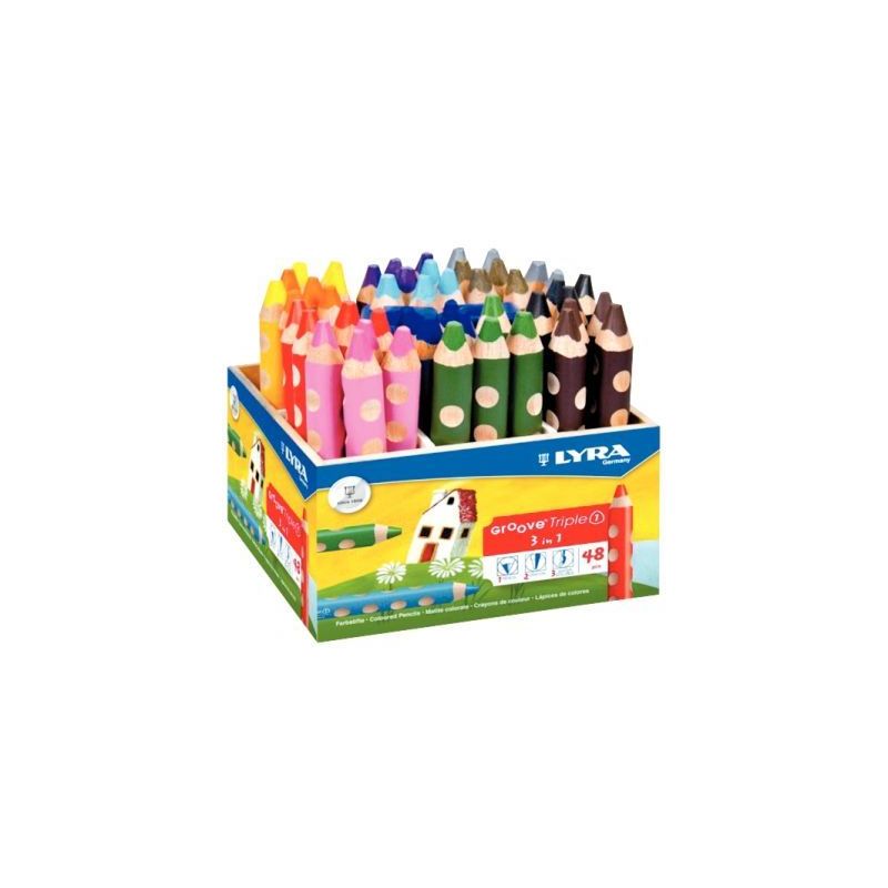 Achetez Pot de 48 crayons de couleur gros module + 2 taille-crayons L3832480 LYRA pas cher sur Ma Re..