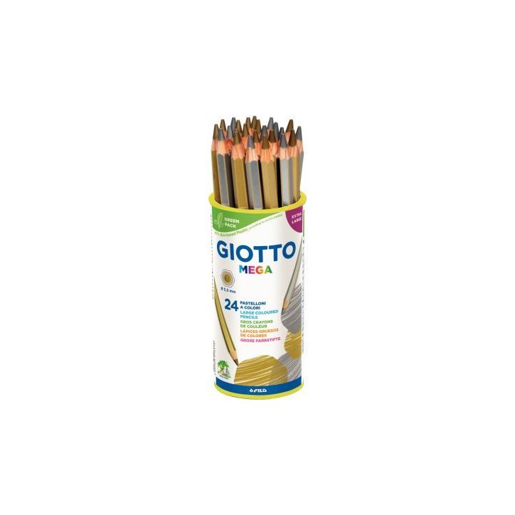 Pot de 24 crayons de couleur or et argent F518000 GIOTTO