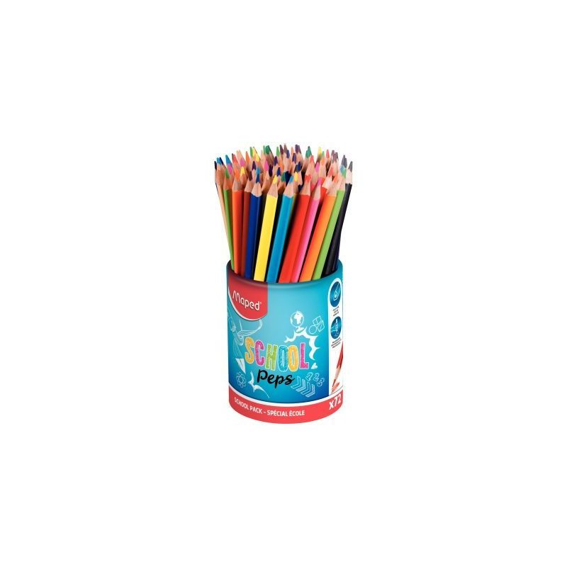 Achetez Pot de 72 crayons de couleur School'Peps 832000 MAPED pas cher sur Ma Rentrée Scolaire