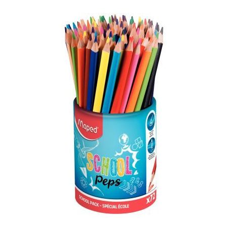Achetez Pot de 72 crayons de couleur School'Peps 832000 MAPED pas cher sur Ma Rentrée Scolaire