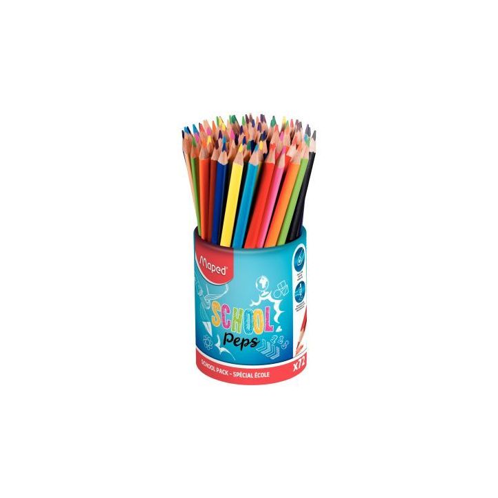 Pot de 72 crayons de couleur School'Peps 832000 MAPED