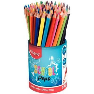Achetez Pot de 72 crayons de couleur School'Peps 832000 MAPED pas cher sur Ma Rentrée Scolaire