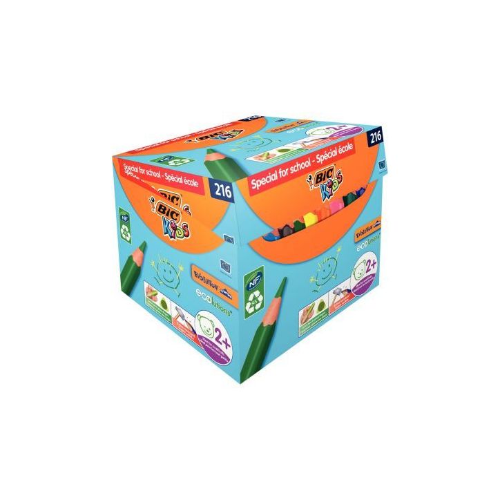 Maxi classpack de 216 crayons de couleurs Evolution triangulaire pointe moyenne dont 30 gratuits 9440771 EVOLU(...)