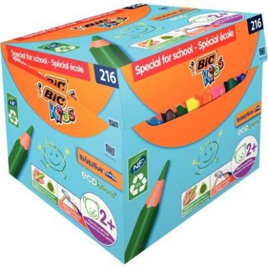 Achetez Maxi classpack de 216 crayons de couleurs Evolution triangulaire pointe moyenne dont 30 grat..