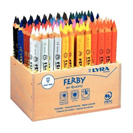 Achetez Boîte de 96 crayons de couleur Ferby triangulaires 12 cm corps verni L3622960 FERBY LYRA pa..