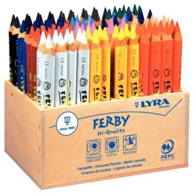 Achetez Boîte de 96 crayons de couleur Ferby triangulaires 12 cm corps verni L3622960 FERBY LYRA pa..