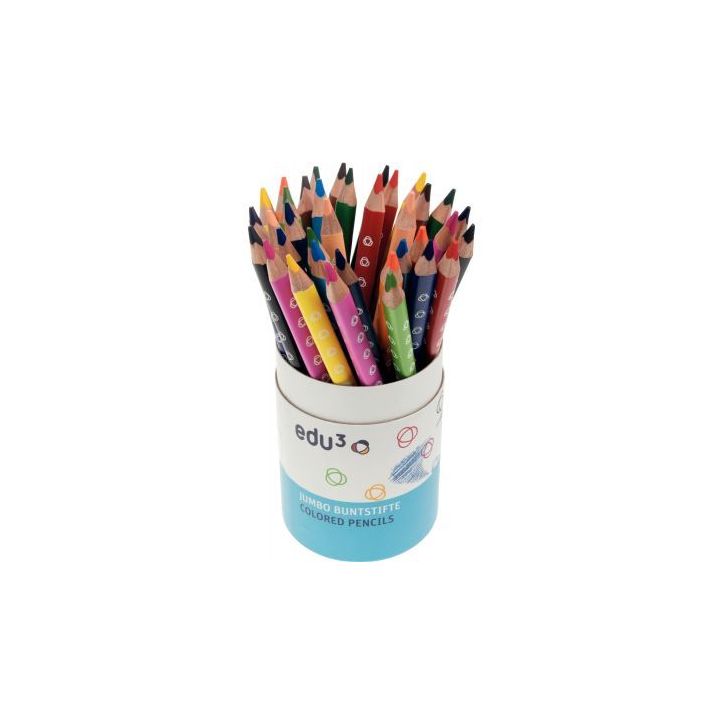 Pot de 36 crayons de couleur jumbo triangulaire assortis 1231036 EAGLE KREA