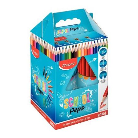 Achetez Classpack de 144 crayons de couleur School'Peps 832004 MAPED pas cher sur Ma Rentrée Scolai..