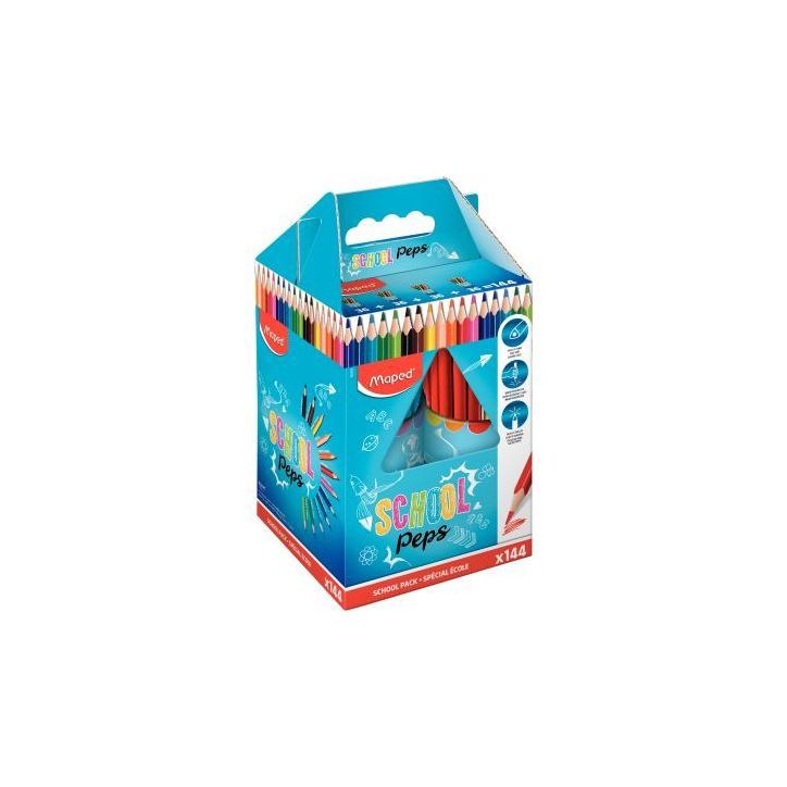 Classpack de 144 crayons de couleur School'Peps 832004 MAPED