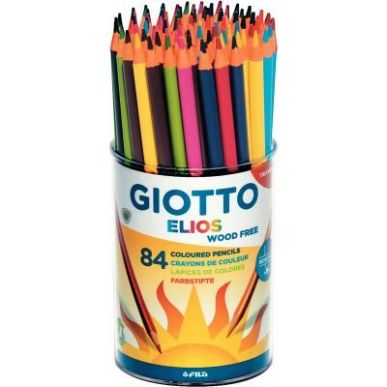 Achetez Pot de 84 crayons de couleur Elios Wood Free assortis F516000 GIOTTO pas cher sur Ma Rentré..