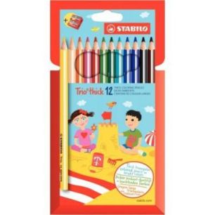 Achetez Etui 12 crayons de couleurs assorties triangulaire longueur 17 cm 203/2-12 STABILO pas cher ..