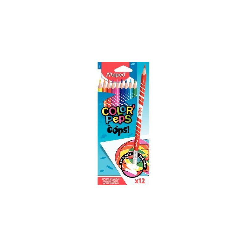 Achetez Pochette de 12 crayons de couleur Oops effaçables 832812 MAPED pas cher sur Ma Rentrée Sco.. Achetez Pochette de 12 crayons de couleur Oops effaçables 832812 MAPED pas cher sur Ma Rentrée Sco..