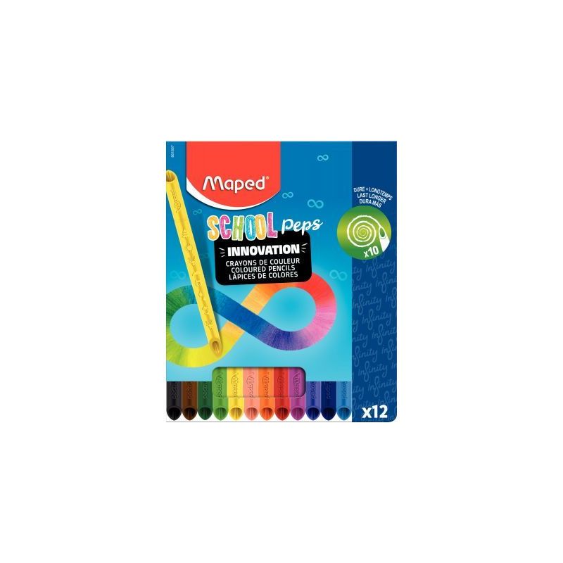 Achetez Pochette de 12 crayons de couleur School'peps Infinity 861607 MAPED pas cher sur Ma Rentrée..