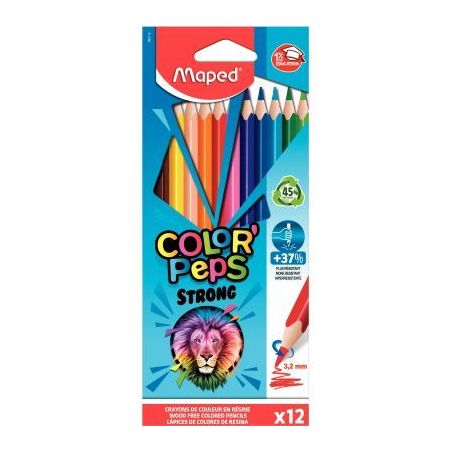 Achetez Pochette de 12 crayons de couleur Colorpeps Strong 862712 MAPED pas cher sur Ma Rentrée Sco..