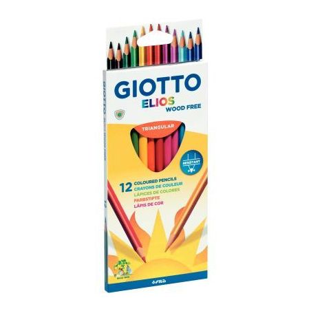 Achetez Etui de 12 crayons de couleur Elios  Wood Free  assortis F275800 GIOTTO pas cher sur Ma Rent..