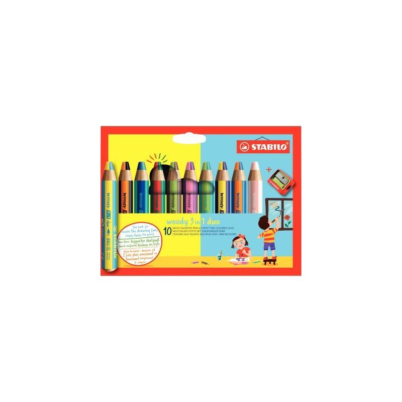 Achetez Etui de 10 crayons Woody Duo + 1 taille crayons 882/10-2 STABILO pas cher sur Ma Rentrée Sc.. Achetez Etui de 10 crayons Woody Duo + 1 taille crayons 882/10-2 STABILO pas cher sur Ma Rentrée Sc..
