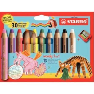 Achetez Etui de 10 crayons Woody 30 ans + 1 taille-crayon 880/10-3 STABILO pas cher sur Ma Rentrée ..