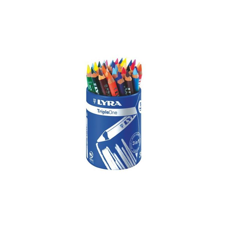 Achetez Pot rond plastique de 36 crayons de couleur aquarellables Triple One L3643360 LYRA pas cher ..