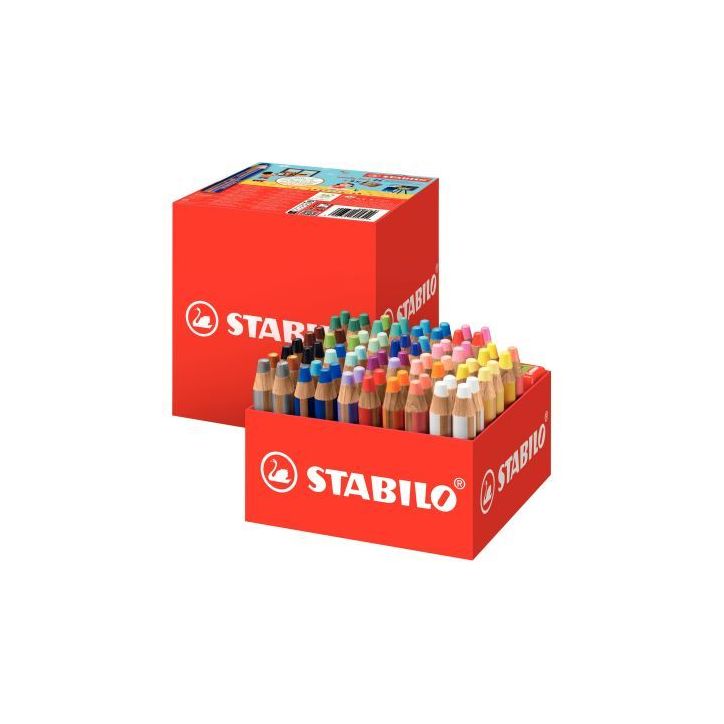 Maxi schoolpack de 76 woody + 4 taille-crayons 880/76-01 STABILO