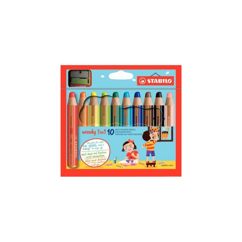 Achetez Etui de 10 crayons de couleur aquarellable Woody + 1 taille-crayon 880/10-2 STABILO pas che.. Achetez Etui de 10 crayons de couleur aquarellable Woody + 1 taille-crayon 880/10-2 STABILO pas che..