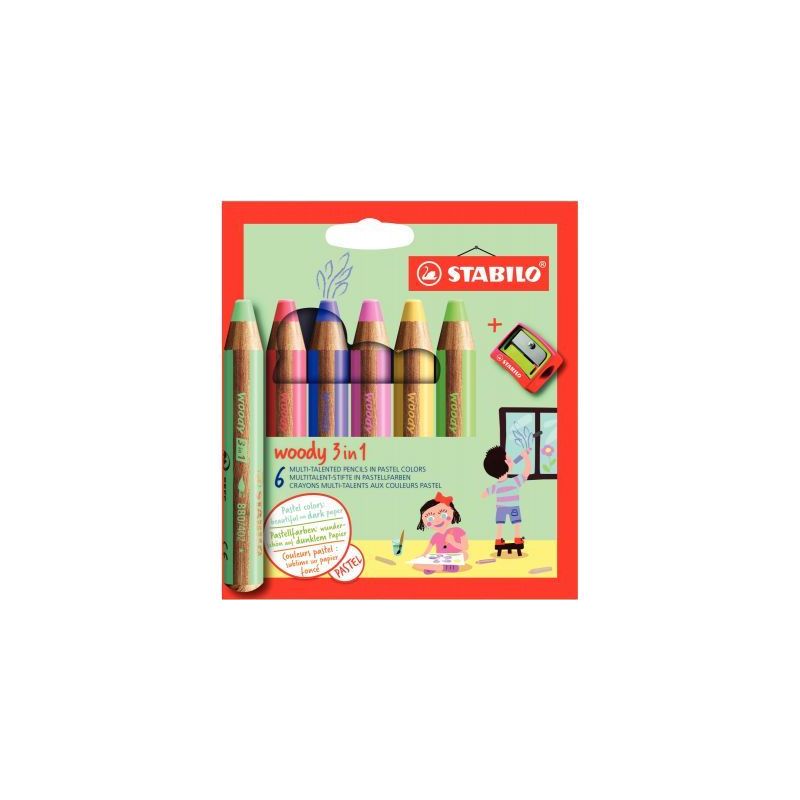 Achetez Etui de 6 crayons Woody pastel assortis + 1 taille -crayons 8806-3 STABILO pas cher sur Ma R.. Achetez Etui de 6 crayons Woody pastel assortis + 1 taille -crayons 8806-3 STABILO pas cher sur Ma R..