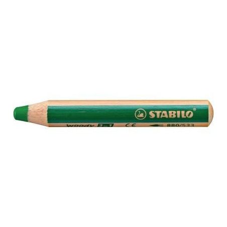 Achetez Crayon de couleur Woody vert foncé 880/533 STABILO pas cher sur Ma Rentrée Scolaire